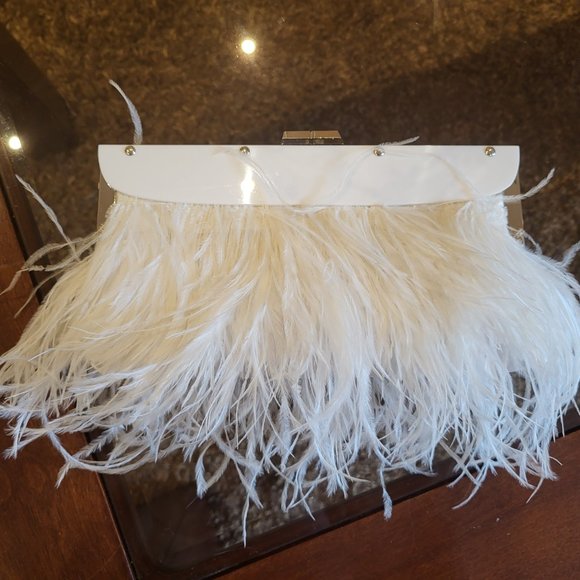BCBGMAXAZRIA Catarina Ostrich feather clutch - Picture 5 of 7
